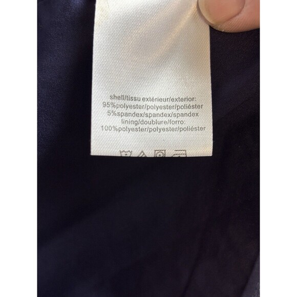 H Halston Velvet Blazer Blue Purple Medium One Button Stretch Pockets - Picture 10 of 11